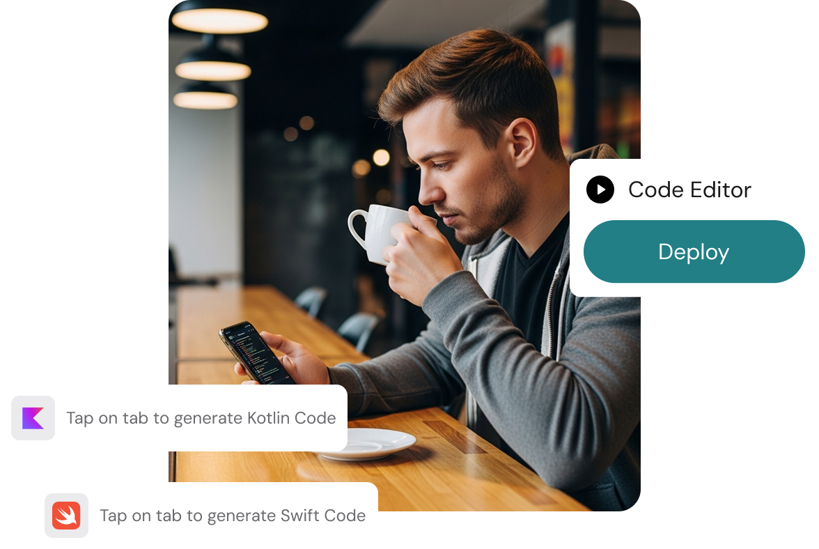 Debug or refine your builds with a few quick taps.