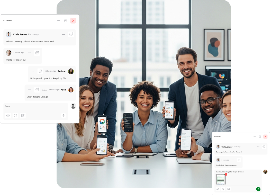 Keep everyone aligned and productive — from design to deploy.